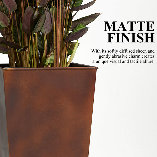 Bronze Metal Planters (Set of 2)