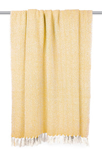 Marigold Chevron Cotton Throw