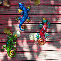 Metal Gecko Wall Decor (Set of 3)