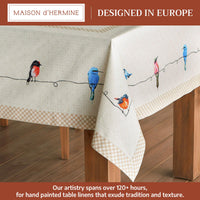 Birdies on Wire Tablecloth