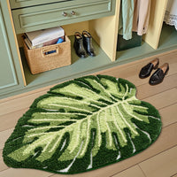 Green Monstera Bath Mat