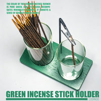Green Glass Incense Holder