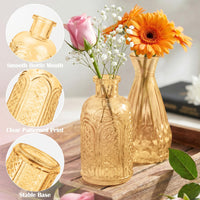 Gold Glass Bud Vases (Set of 17)