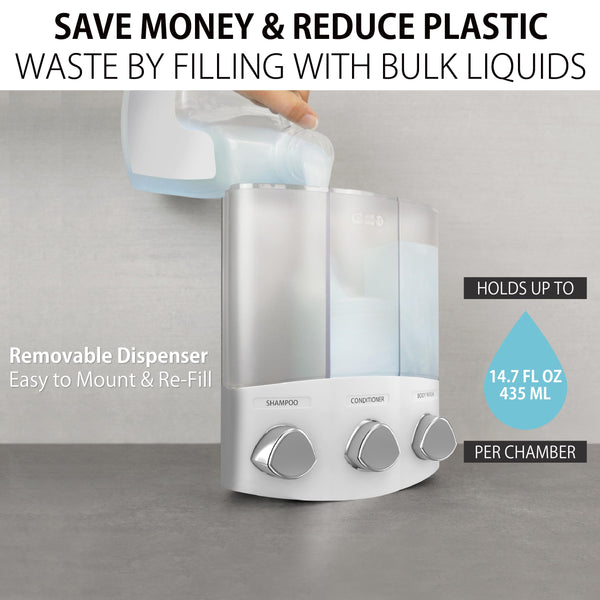 White Shower Dispenser