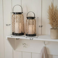 Rattan Boho Lanterns (Set of 2)
