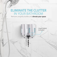 Satin Silver Shower Dispenser