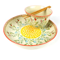 Red Floral Ramen Bowl