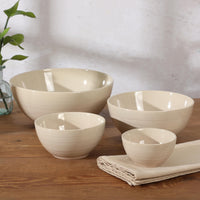 Gray Stoneware Nesting Bowls (Set of 4)