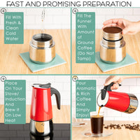Red Moka Espresso Pot