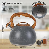 Gray Whistling Tea Kettle