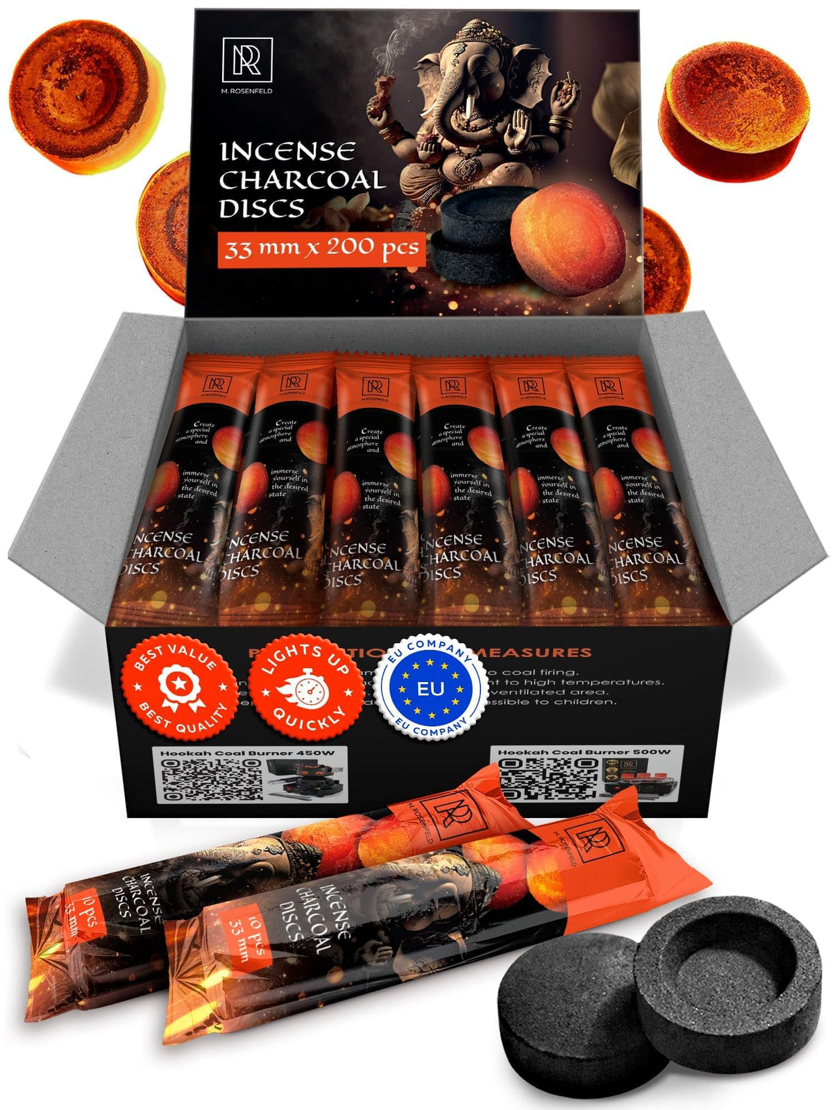 Charcoal Incense Discs