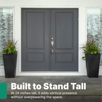 Onyx Black Tapered Planters (Set of 2)
