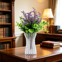 White Beaded Flower Vase