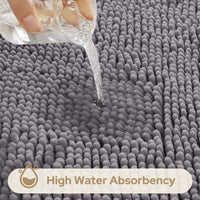 Grey Chenille Bath Mat