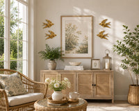 Gold Swallow Wall Sculpture (Set of 4)