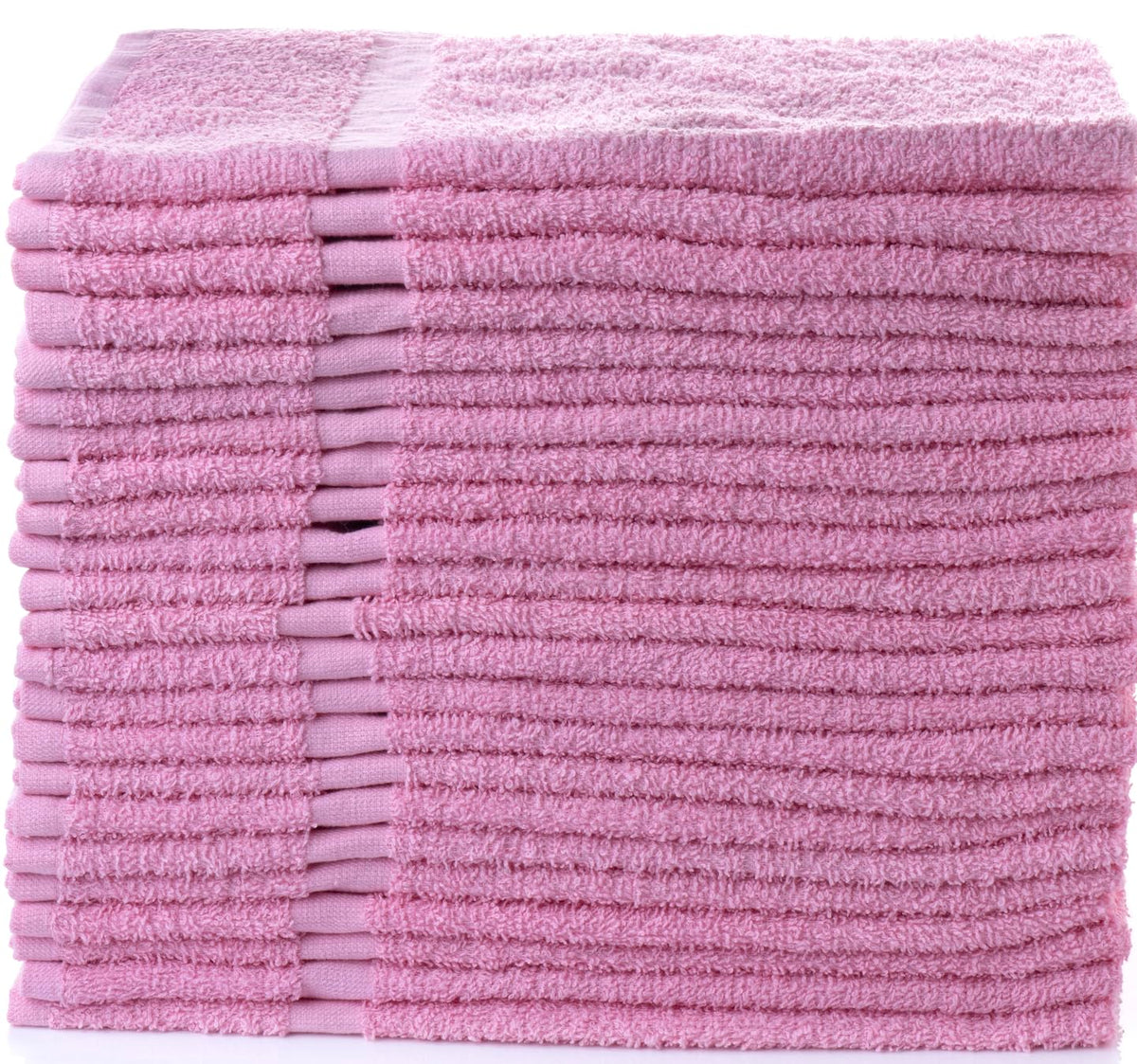 Pink Cotton Hand Towels (Set of 12)