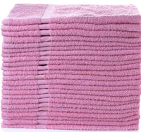 Pink Cotton Hand Towels (Set of 12)