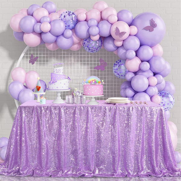 Lilac Sequin Tablecloth