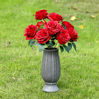 Black Granite Grave Vase
