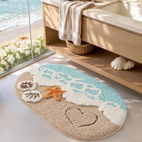 Blue Beach Bath Mat