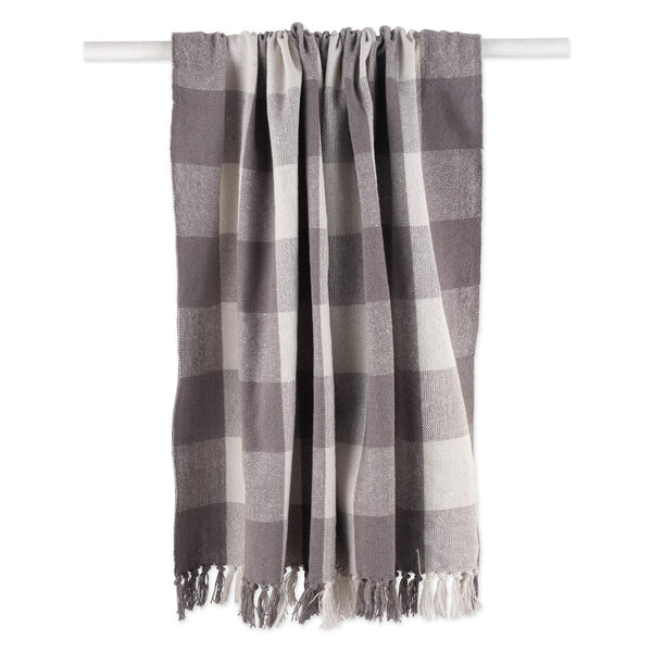 Gray Buffalo Check Throw
