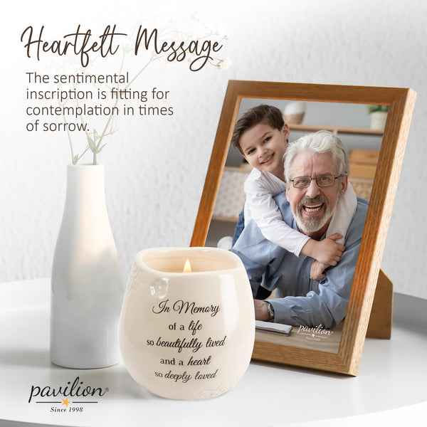 In Memory Ceramic Candle
