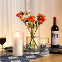 Seeded Glass Hurricane Candle Holder
