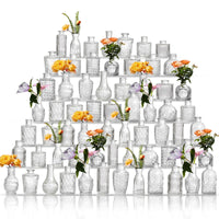 Assorted Clear Bud Vases (Set of 64)