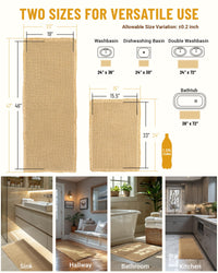 Brown Waffle Bath Mat (Set of 2)