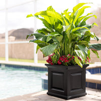 Black Self-Watering Square Planter (2)