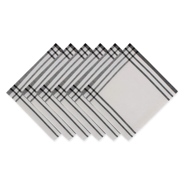 Black Stripe Napkins (Set of 6)