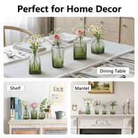 Gradient Green Bud Vases (Set of 12)