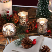 Silver Mercury Glass Votives (Set of 24)