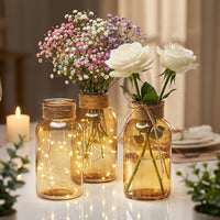 Gold Mason Jar Vases (Set of 6)
