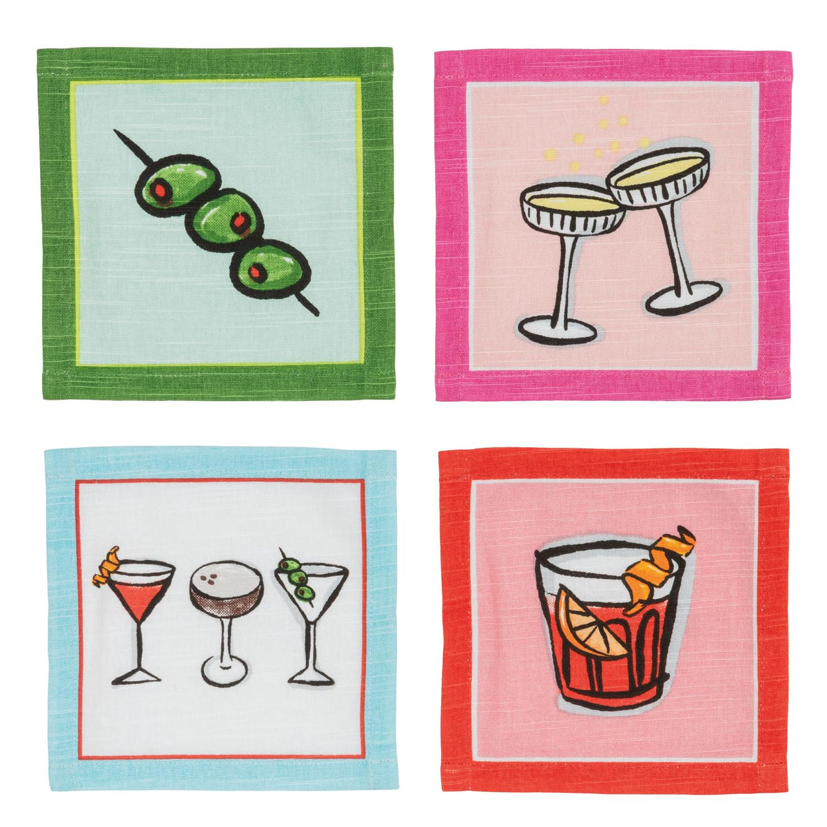 Green Cocktail Napkins