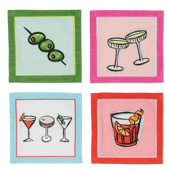 Green Cocktail Napkins