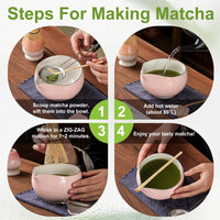 Pink Ceramic Matcha Set (Set of 9)