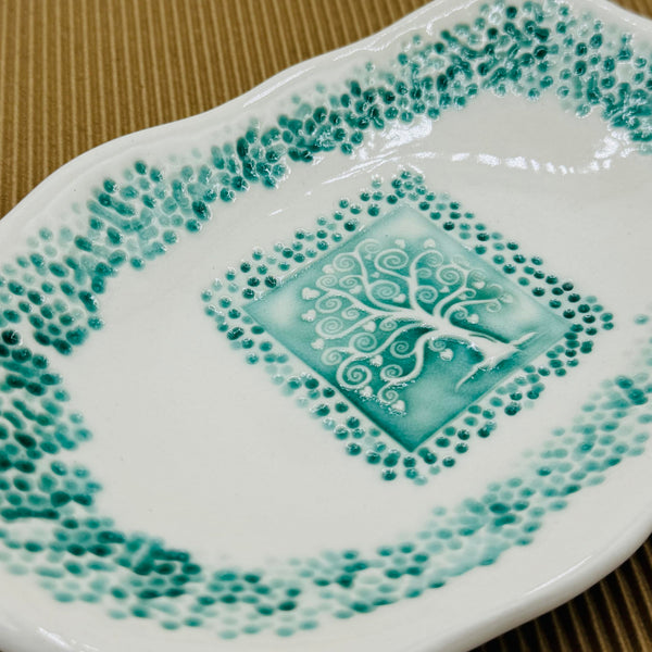 Green Pottery Soap Dish