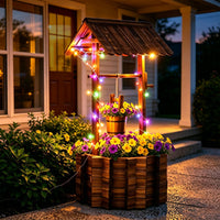 Wooden Wishing Well Planter