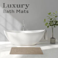 Beige Cotton Bath Mat (Set of 2)