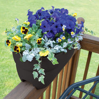 Charcoal Railing Planter