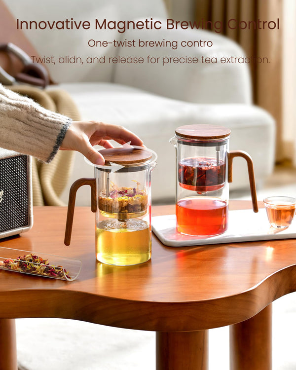 Walnut Magnetic Teapot