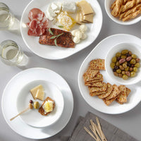 White Glass Dinner Set