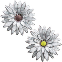 Galvanized Metal Flowers (Set of 2)