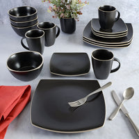 Matte Black Dinnerware Set (Set of 16)
