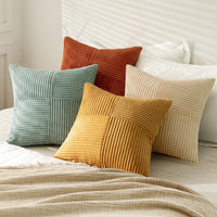 Teal Corduroy Throw Pillow Cover (Set of 4)