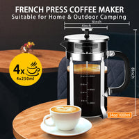 Glass French Press Coffee Maker