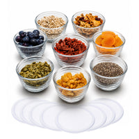 Glass Bowls With Lids (Set of 8)