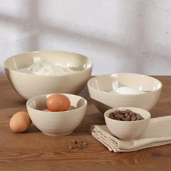 Gray Stoneware Nesting Bowls (Set of 4)