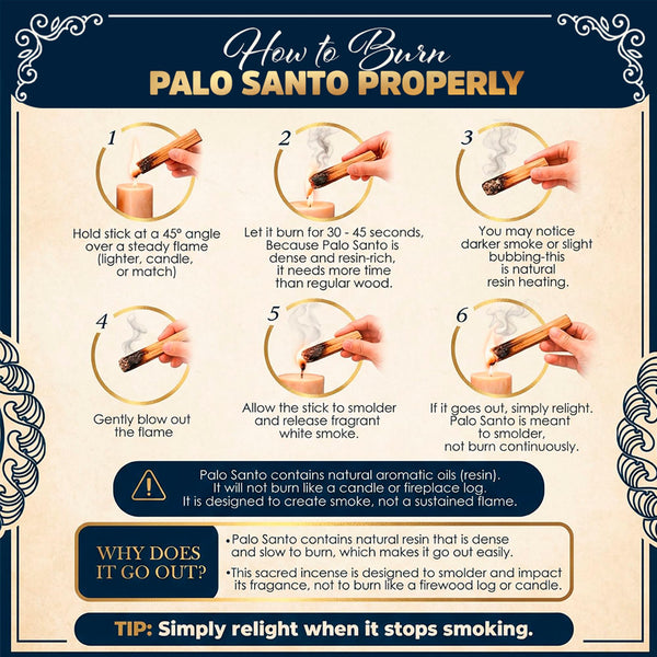 Palo Santo Smudging Sticks (Set of 24)